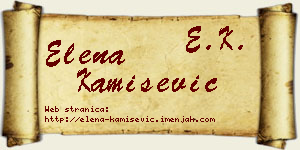 Elena Kamišević vizit kartica